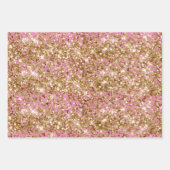 Roze Glam Goud Glitzy Glitter Glitter Inpakpapier Vel (Voorkant 2)