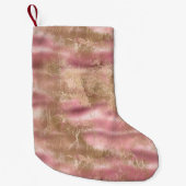 Roze Glam Goud Kleine Kerstsok (Voorkant)