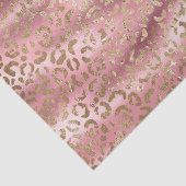Roze Glam Goud Luipaard Dierenprint Tissuepapier (Detail)