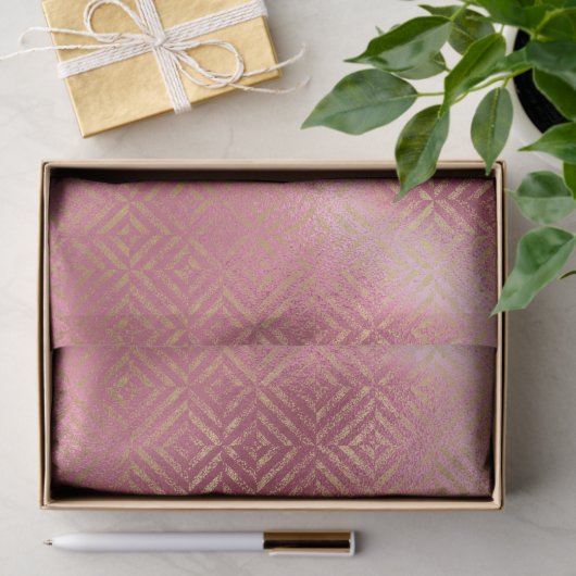 Roze Glam Goud Tissuepapier (Geschenk)