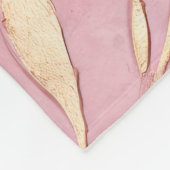 Roze Glam Gouden Bladeren Fleece Deken (Hoek)