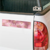Roze Glam Gouden Diamanten Bumpersticker (Op Truck)