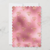 Roze Glam Gouden Diamanten Kaart (Achterkant)