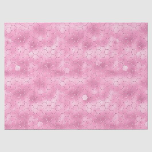 Roze Glam Honeycomb Serie Design #18 Tissuepapier (Voorkant)