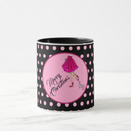 Roze Glam Kerst Mok
