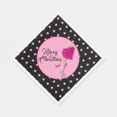 Roze Glam Kerst Servet (Hoek)