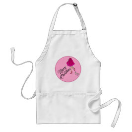 Roze Glam Kerst  Standaard Schort
