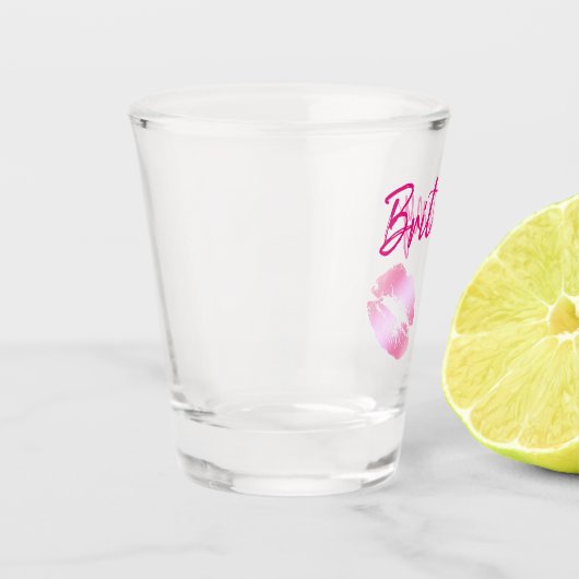 Roze Glam Kisses Shot Glas (Links)