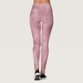 Roze Glam Leopard Print Leggings (Achterkant)