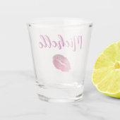 Roze glam lippen shot glas (Achterkant)