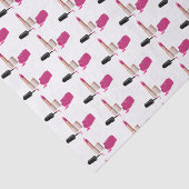 Roze glam lipstick & nagels Pools schoonheidspatro Tissuepapier (Detail)