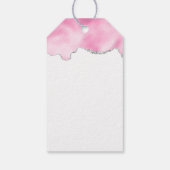 Roze glam lipstick & nagels Poolse dank Cadeaulabel (Achterkant)