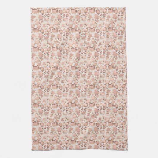 Roze Glam Luipaard Print Theedoek (Verticaal)