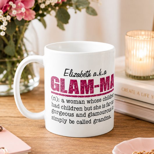 Roze Glam Oma - Grootmoeder Koffiemok