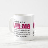 Roze Glam Oma - Grootmoeder Koffiemok (Voorkant links)