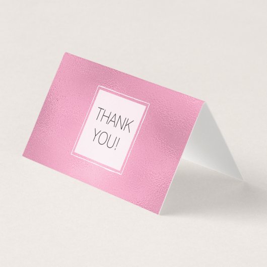 Roze Glam Ombre Dank je Kaart (Voorkant)