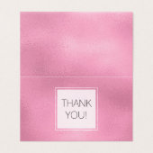 Roze Glam Ombre Dank je Kaart (Buitenkant ongevouwen)