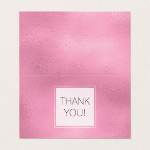 Roze Glam Ombre Dank u Kaart