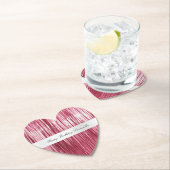  Roze Glam Tinsel Stripes Kartonnen Onderzetters (Insitu)