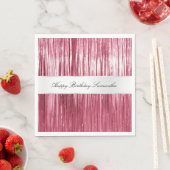  Roze Glam Tinsel Stripes Servet (Insitu)