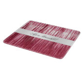 Roze Glam Tinsel Stripes Snijplank (Hoek)
