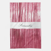  Roze Glam Tinsel Stripes Theedoek (Verticaal)