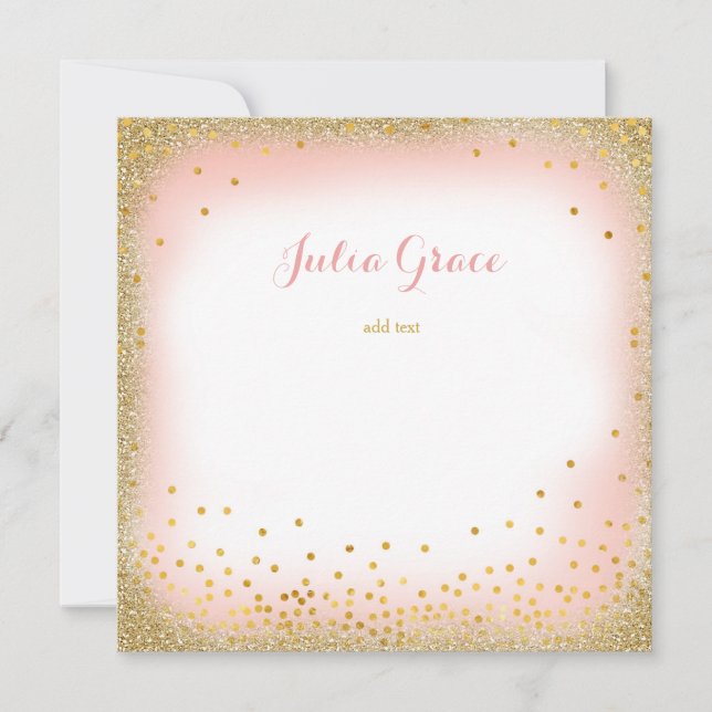 Roze Glam Voeg je tekst toe (Voorkant)