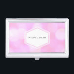 Roze Glamor Licht Chic Business Card Holder Visitekaarthouder<br><div class="desc">Roze Glamor Licht Chic Business Card Holder. Overeenkomende visitekaartjes beschikbaar.</div>
