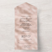 Roze Glamour All In One Uitnodiging (Binnen)