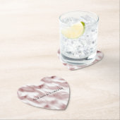 Roze Glamour Bruiloft Kartonnen Onderzetters (Insitu)