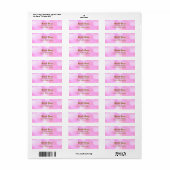 Roze Glamour Lichten Bokeh Chic Adreslabels Etiket (Full Sheet)