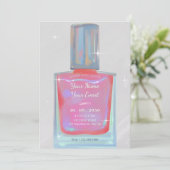 Roze glamour nagellak kaart (Staand voorkant)