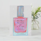 Roze glamour nagellak kaart (Staand voorkant)