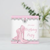  roze glamour op hoog niveau - verjaardag 2 kaart (Staand voorkant)