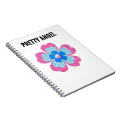 roze glamourglitter notitieboek (Rechterzijde)