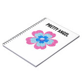 roze glamourglitter notitieboek (Linkerzijde)