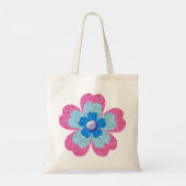 roze glamourglitter tote bag (Achterkant)