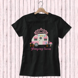 Roze glamping Queen T-Shirt