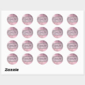 Roze Glans Damast Sticker (Vel)