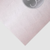 Roze Glans Elegant Monogram Letter Initiaal Tissuepapier (Detail)