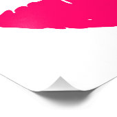 Roze glans foto afdruk (Hoek)