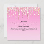 Roze glans van de boogdiamant licht elegant kaart (Achterkant)