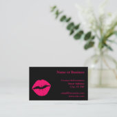 Roze glans visitekaartje (Staand voorkant)