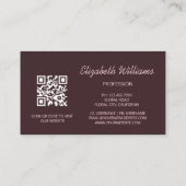 Roze Glanzende Bloemen Mauve Visitekaartje (Achterkant)