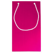 Roze glanzende faux metal aangepaste naam klein cadeauzakje (Achterkant)