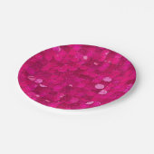 Roze Glanzende Lovertjes Papieren Bordje (Gekanteld)