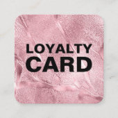 Roze Glanzende Verf Elegant Klantenkaartje (Voorkant)