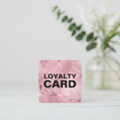 Roze Glanzende Verf Elegant Klantenkaartje (Staand voorkant)