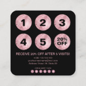 Roze Glanzende Verf Elegant Klantenkaartje (Achterkant)