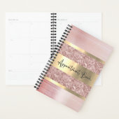 Roze Glanzende Weekplanner Afspraak Planner (Display)